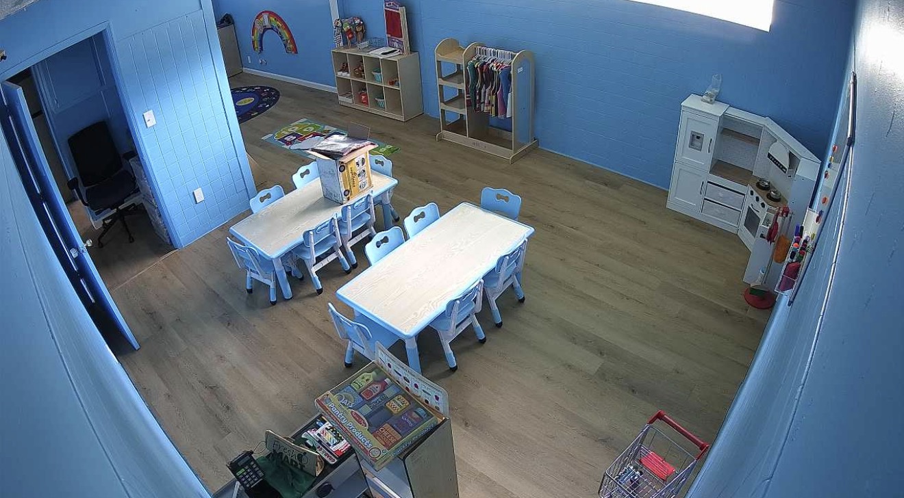 Classroom camera view of dramatic play area